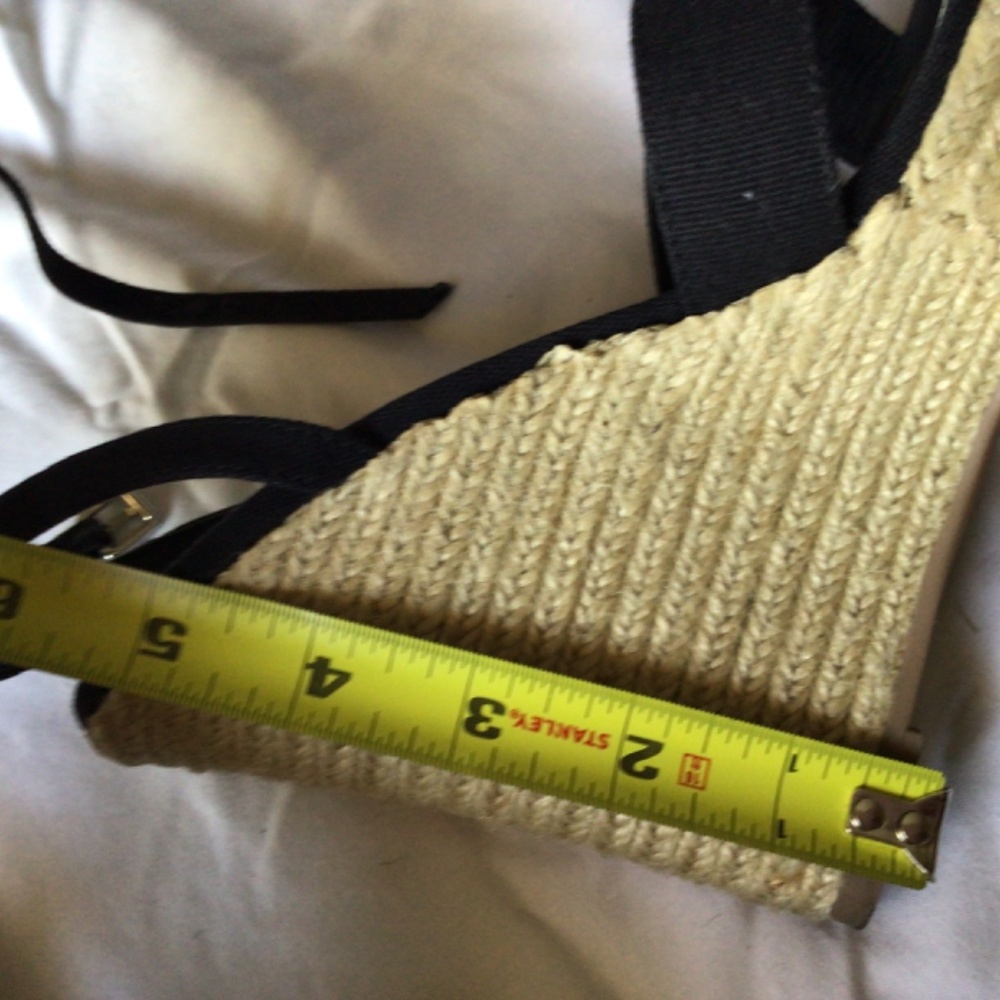 Madden Girl /Vicki black wedges 7 ankle strap - Picture 5 of 7